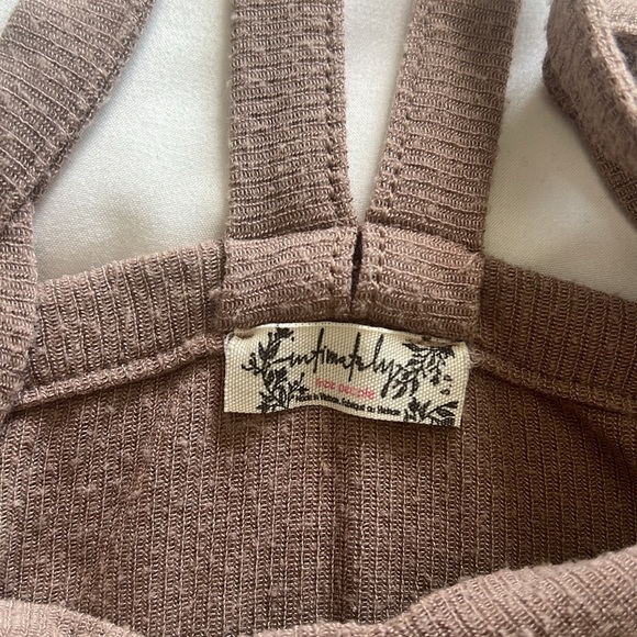 Free People Intimately Brown Ribbed Tank - Picture 3 of 3